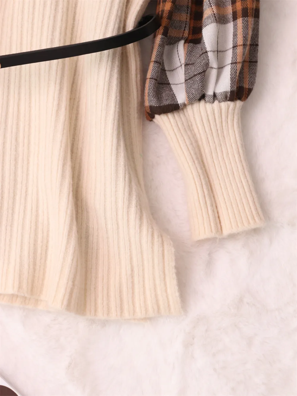 Plaid Long Sleeve Sweater Dress, image 5
