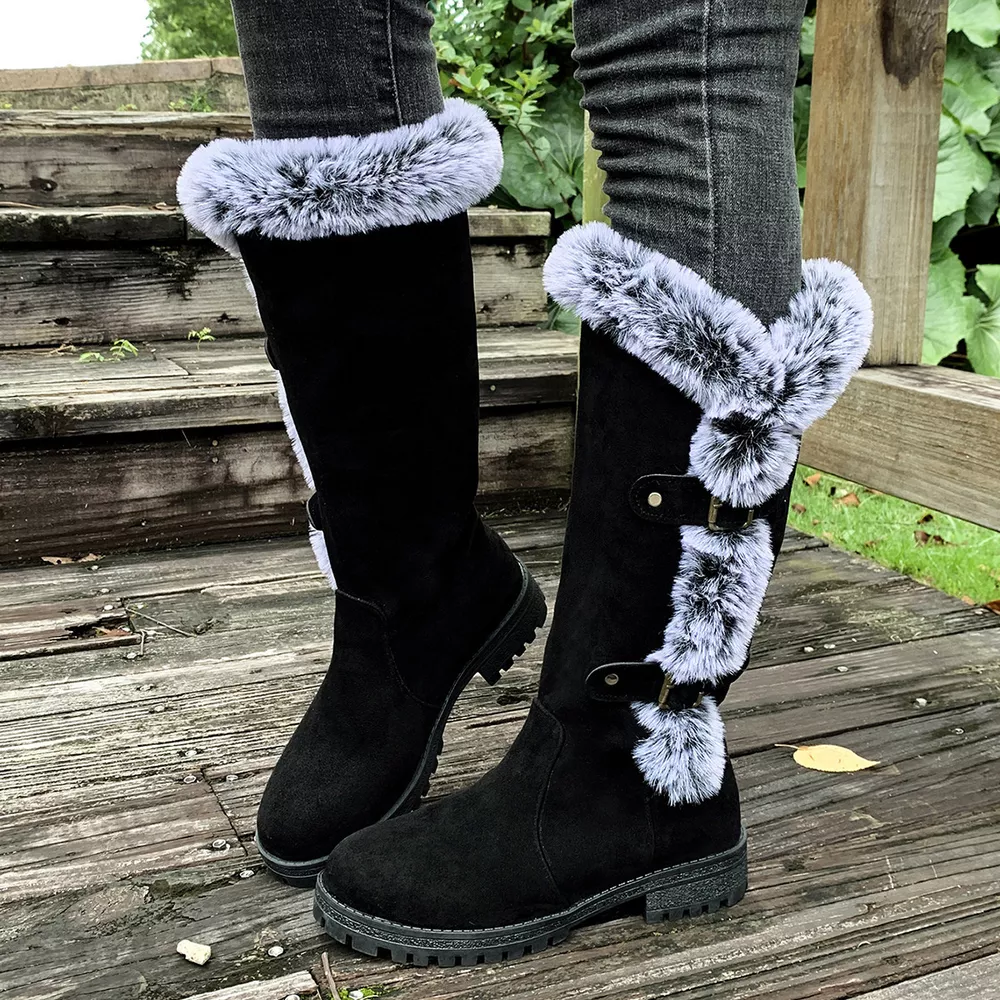 Round Toe Block Heels Boots, image 7