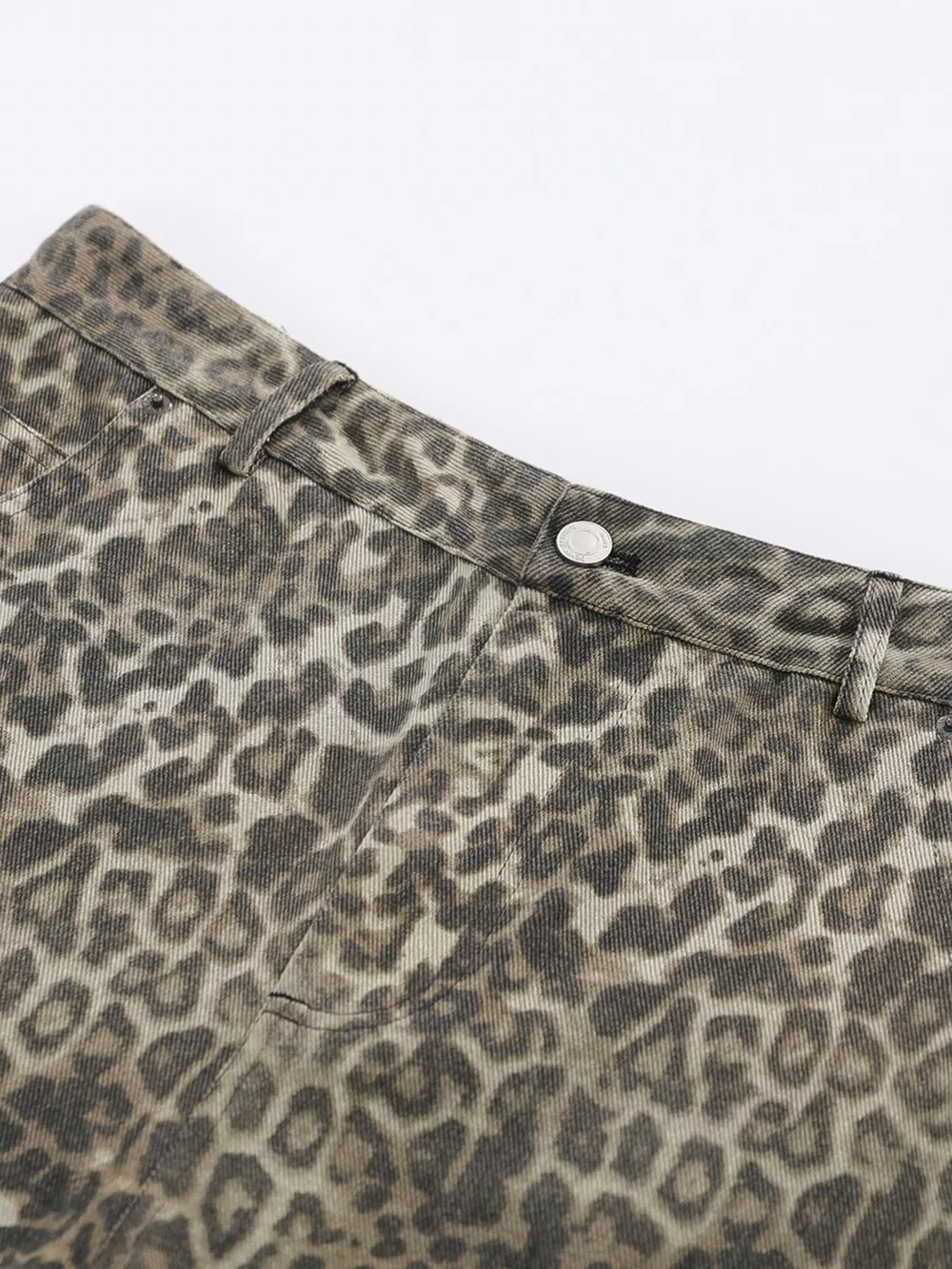 Men's Leopard Print Cargo Wide-Leg Capris, image 8