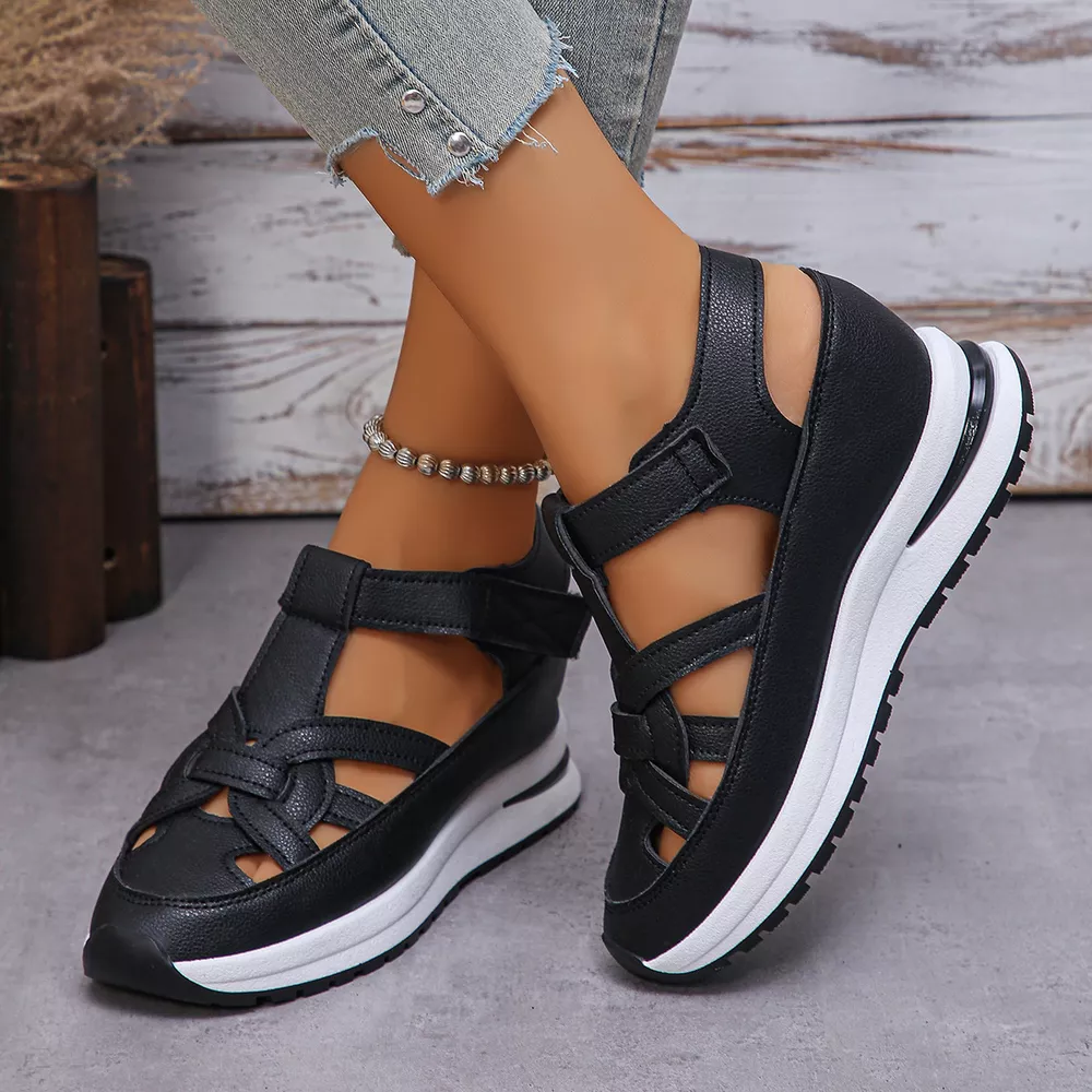 Velcro Wedge Sandals, image 2