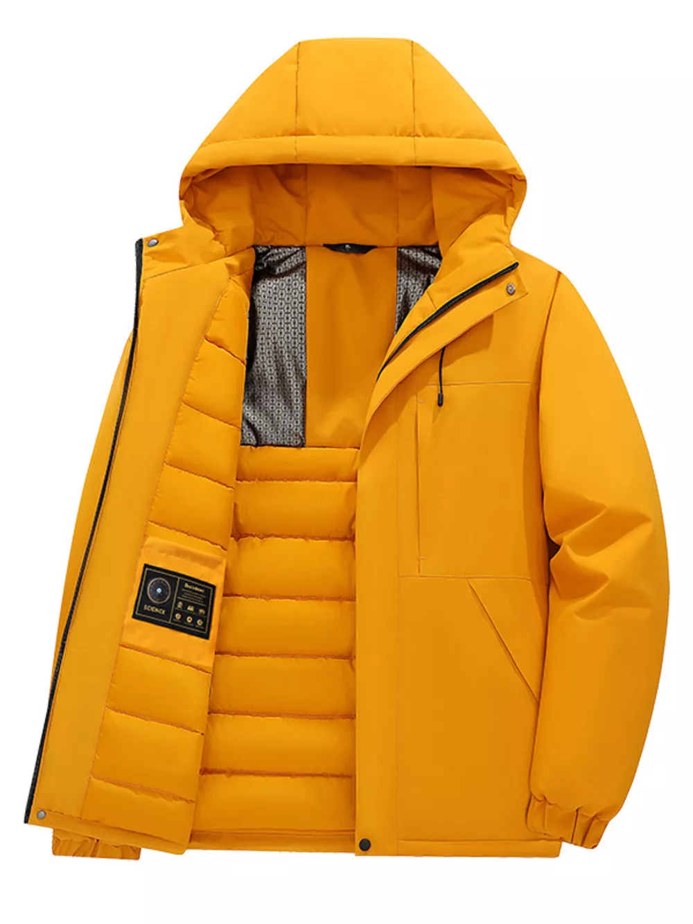 Men's Full Size Zip Up Hooded Winter Coat Plus Size, image 8