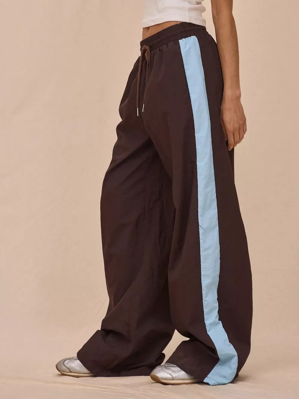 Color-Block Tracksuit and Wide-Leg Pants Set, image 10