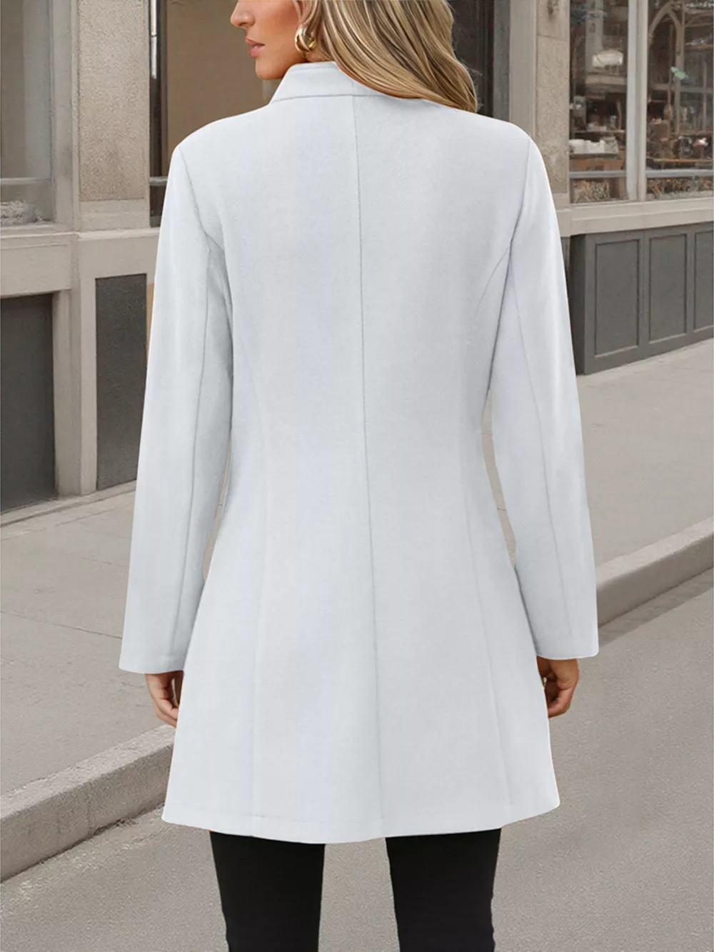 Button Up Long Sleeve Coat, image 7