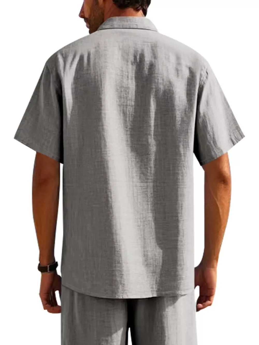 Men's Full Size Short Sleeve Shirt with Pockets Plus Size, image 5