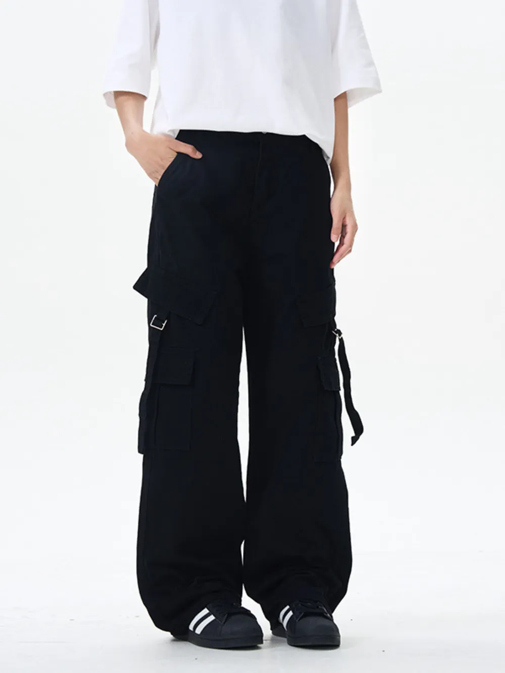 Men's Wide Leg Cargo Pants, image 2