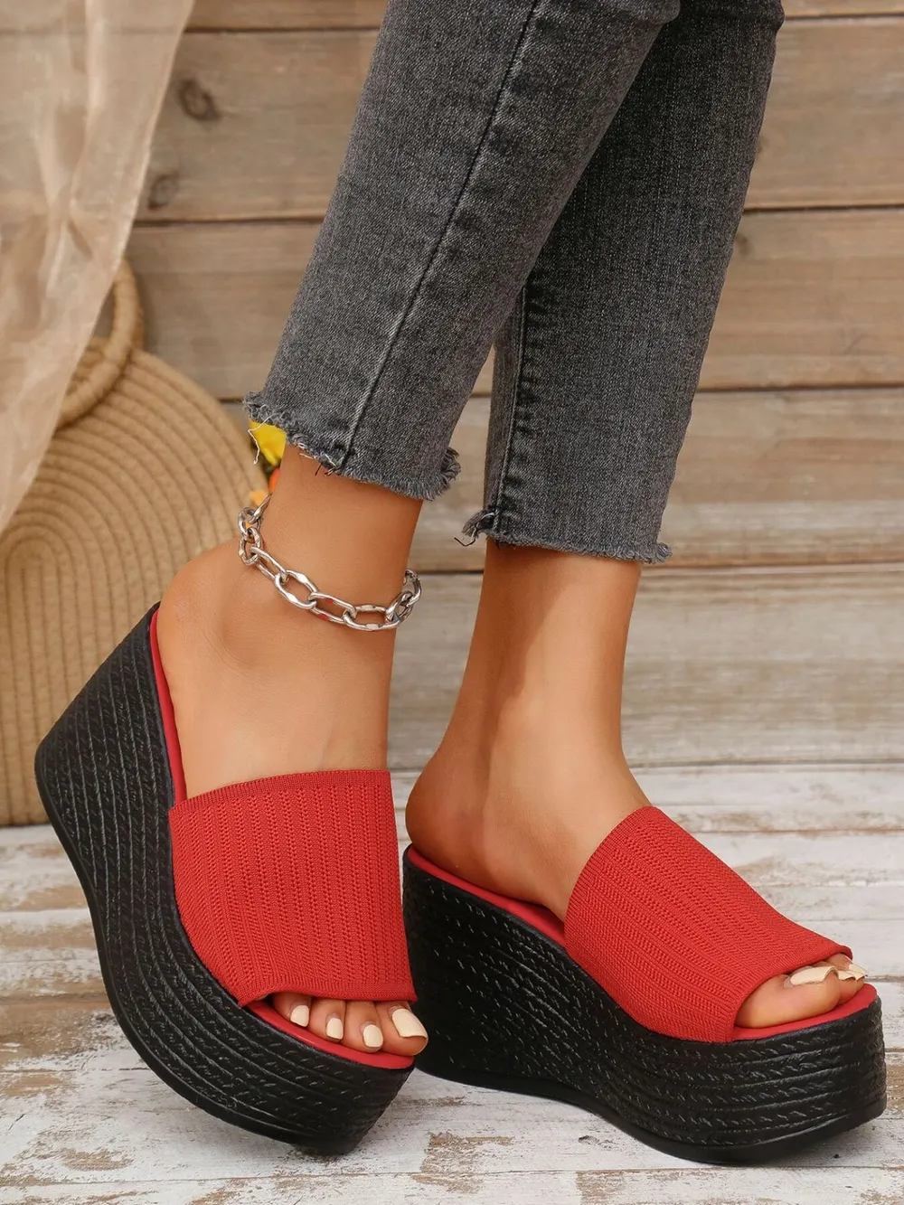 Open Toe Platform Wedge Sandals, image 14