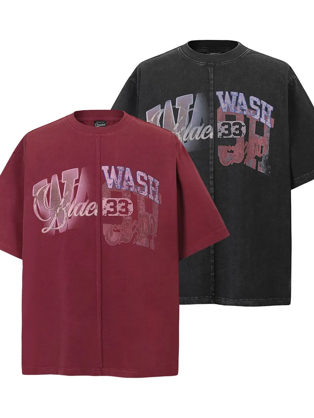 Men's Vintage Washed Letter Graphic T-Shirt, image 7