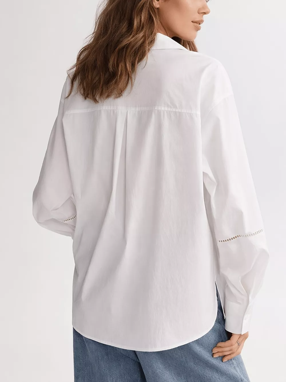 Lace Detail Long Sleeve Shirt, image 4