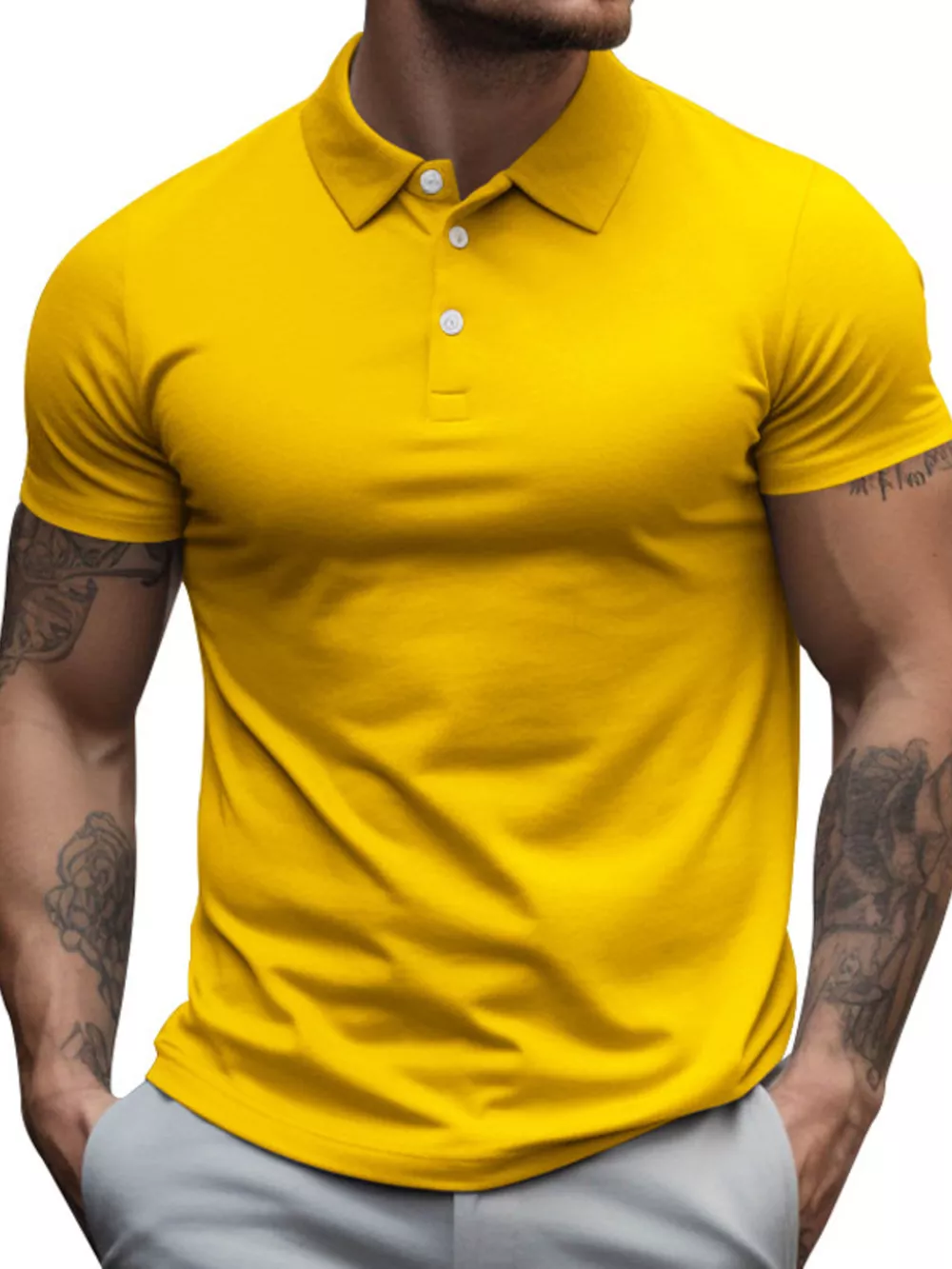 Men's Full Size Slim Fit Short Sleeve Polo Plus Size, image 13