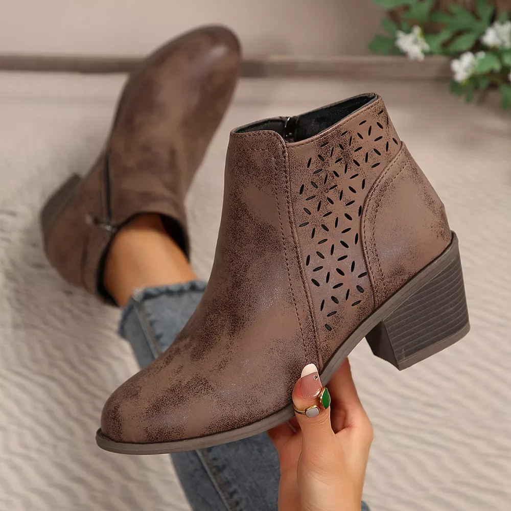 Point Toe Block Heels Boots, image 6