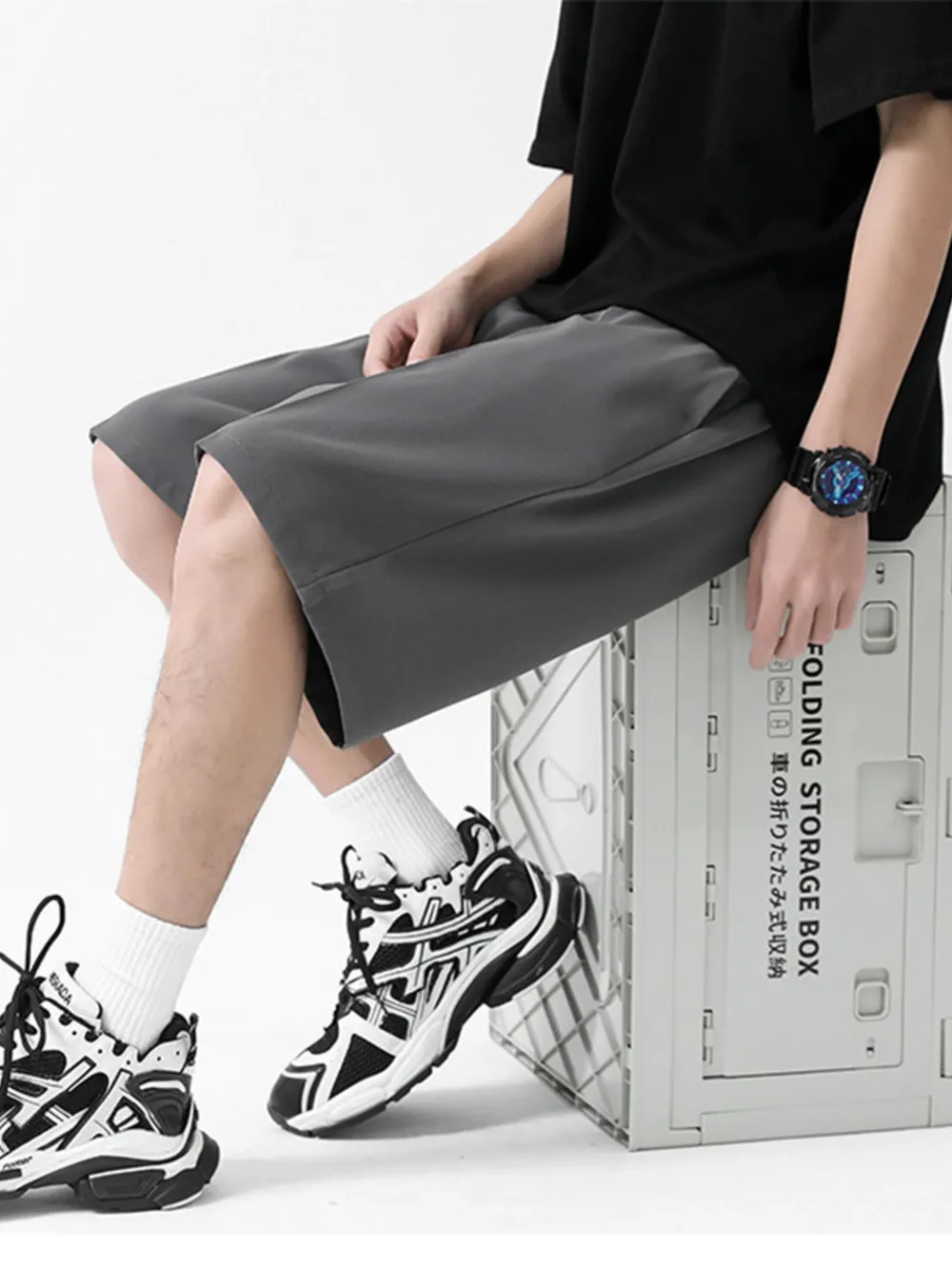 Men's Full Size Wide-Leg Shorts Plus Size, image 4