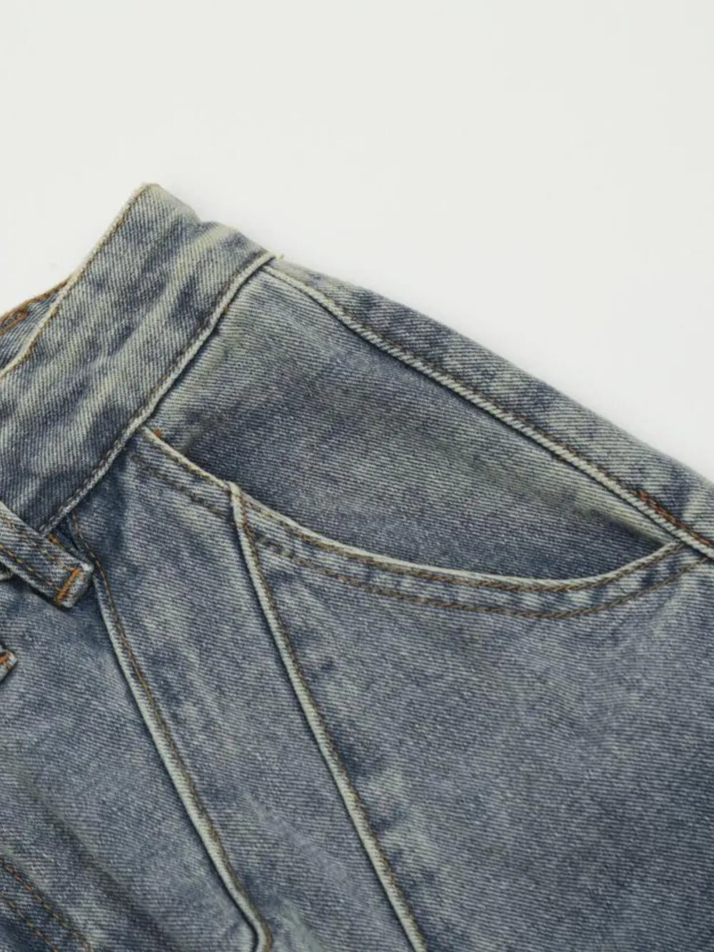 Men's Multi-Pocket Cargo Wide Leg Jeans, image 14