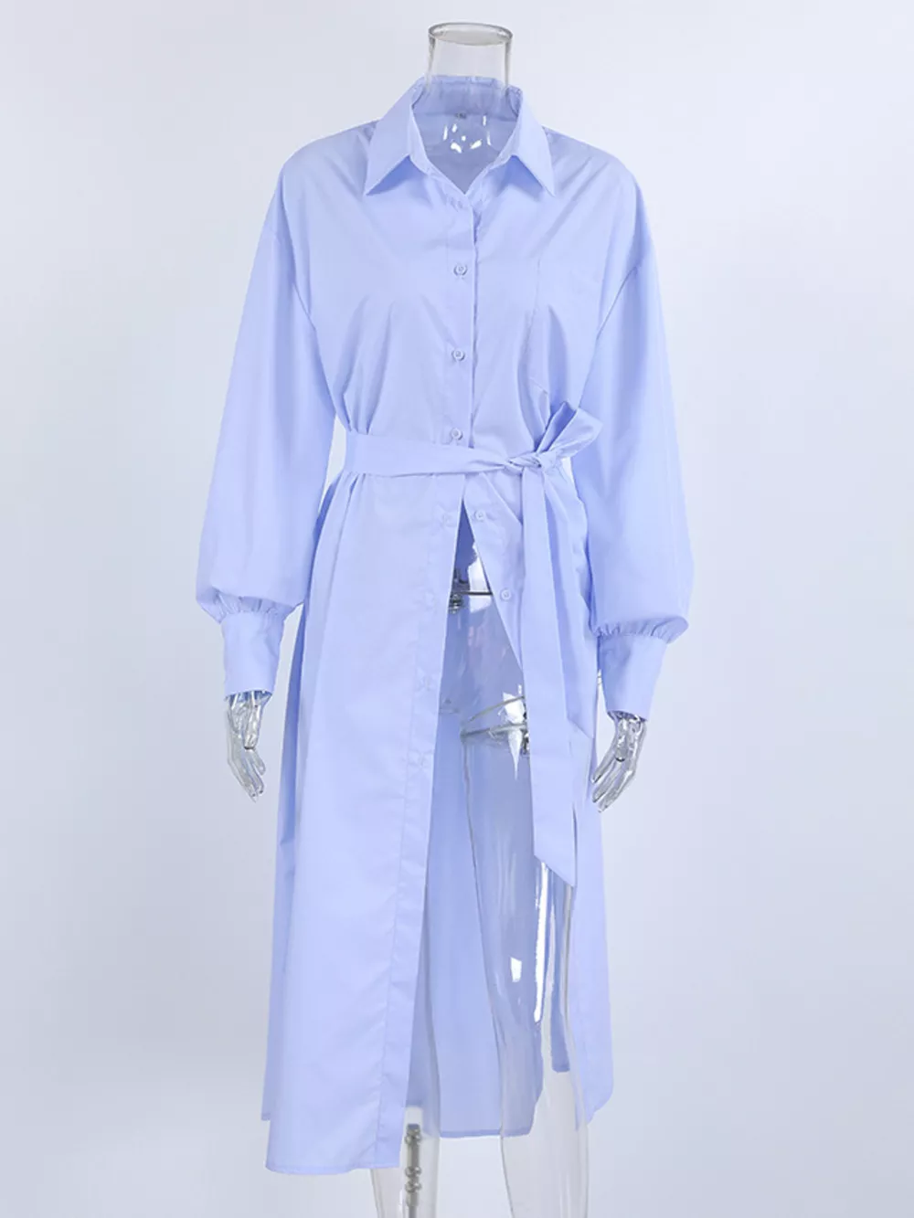 Longline Button-Down Shirt, image 5