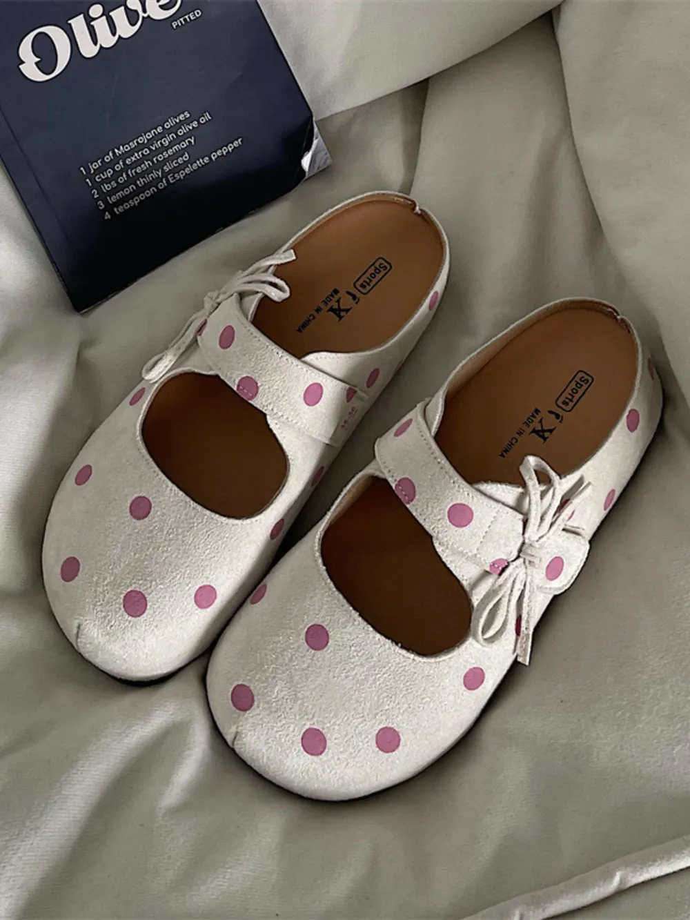 Polka Dot Round Toe Slip-Ons, image 10