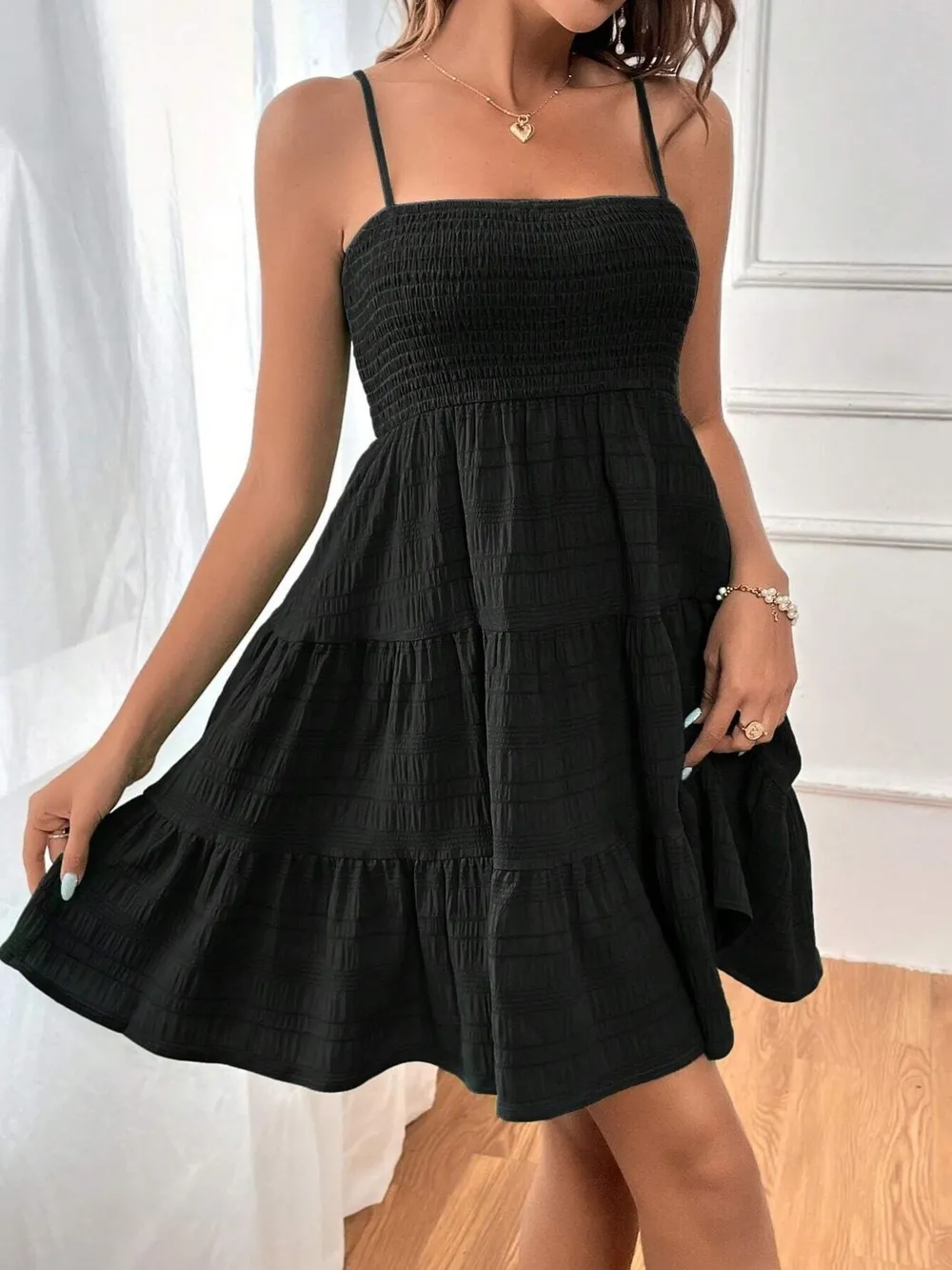 Smocked Tiered Cami Dress, image 19