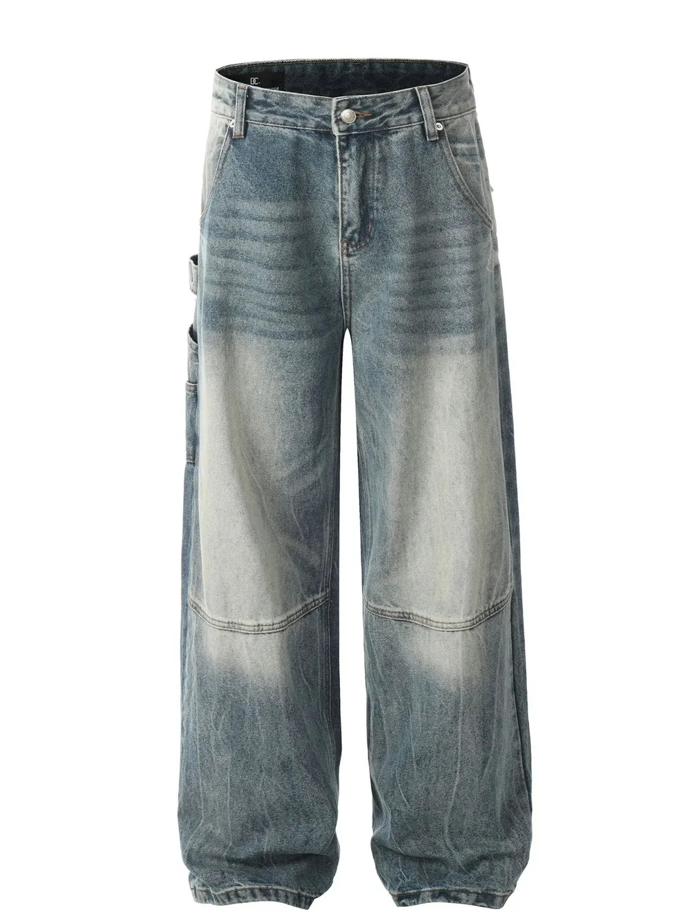 Men's Washed Wide Leg Baggy Jeans