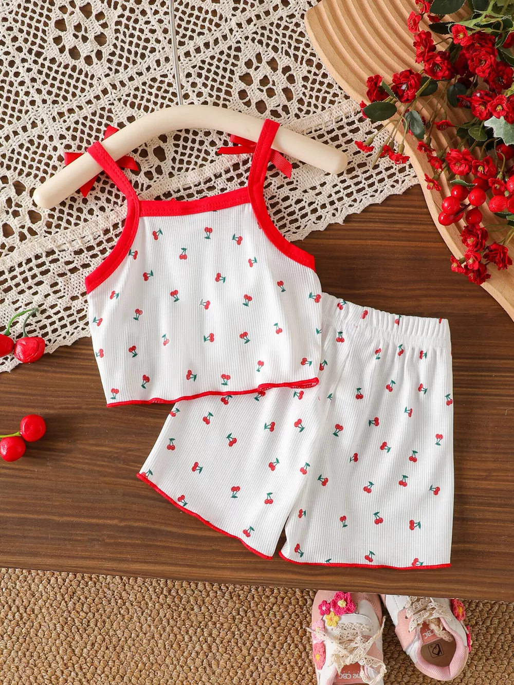 Children's Cherry Print Cami and Shorts Set, image 6
