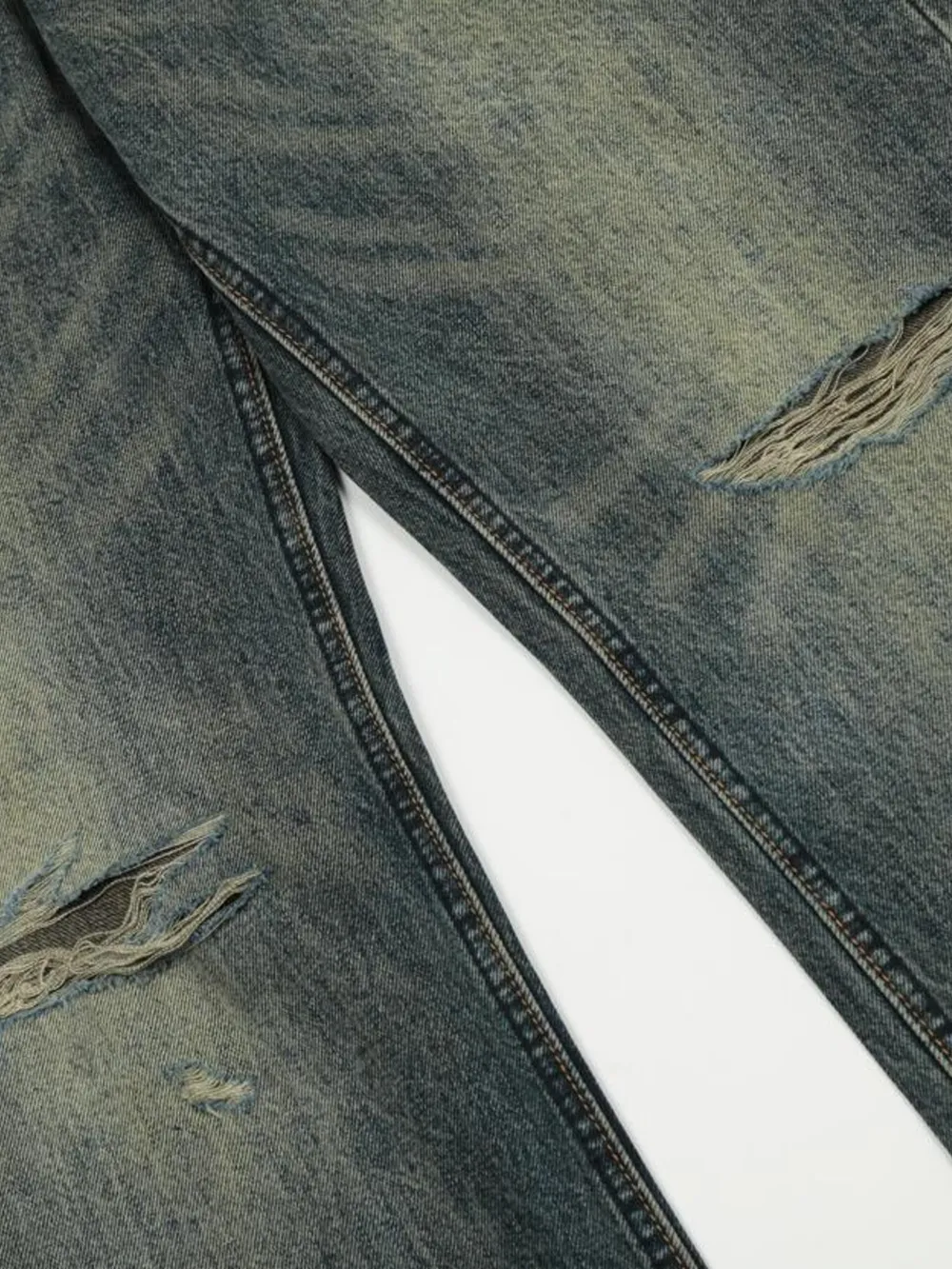 Men's Vintage Distressed Flare Jeans, image 14