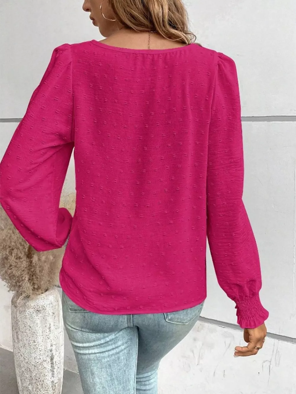 Swiss Dot Long Sleeve Blouse, image 4