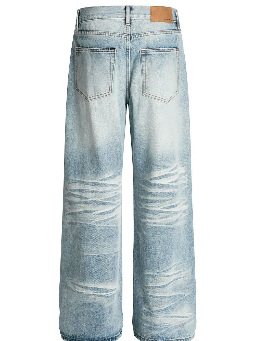 Men's Wash Wide Leg Jeans, image 3