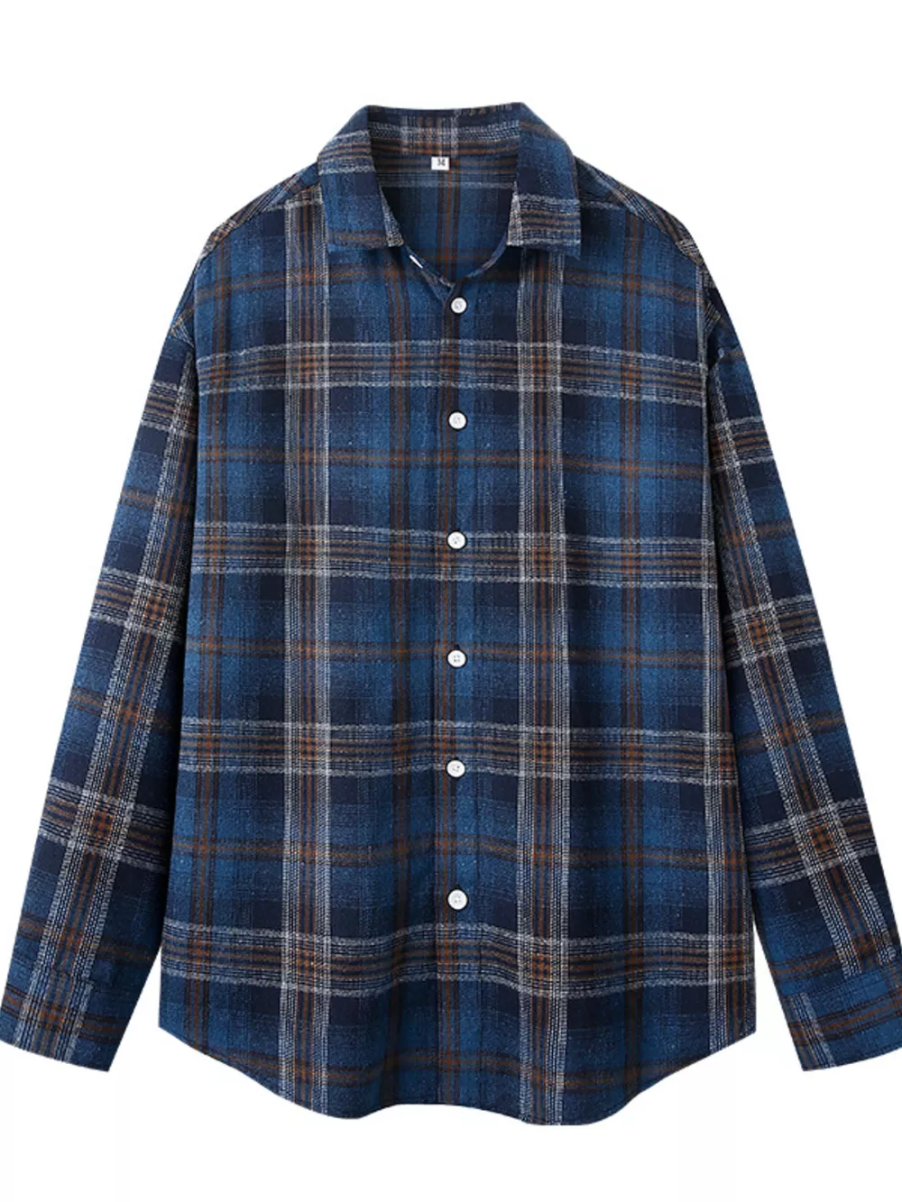Men's Plus Size Casual Plaid Button Up Shirt, image 3