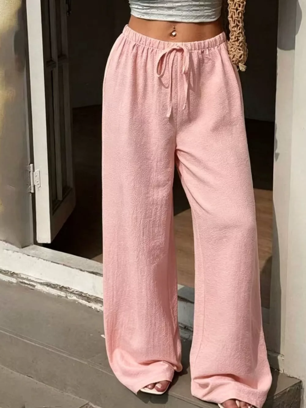 Plus Size High-Waisted Wide-Leg Pants, image 9