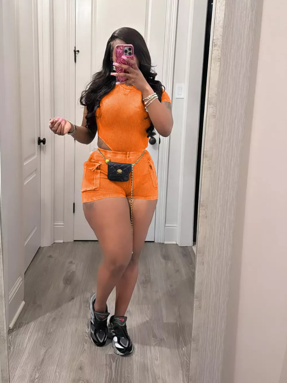 Ribbed Knit Bodysuit and Shorts Set, image 11