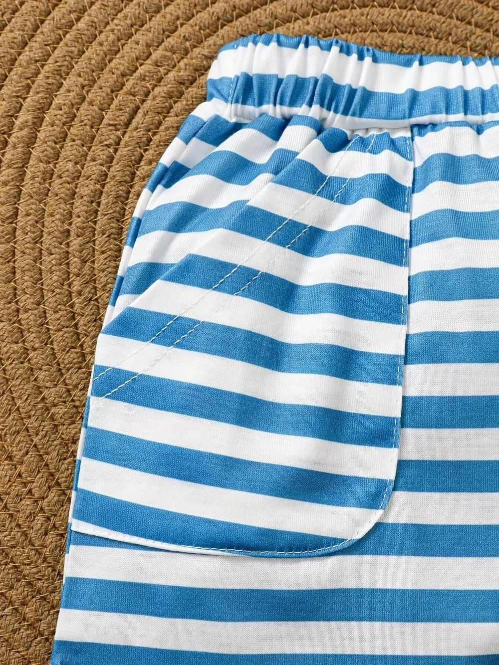 Children's Dinosaur Print Tee & Striped Shorts Set, image 8