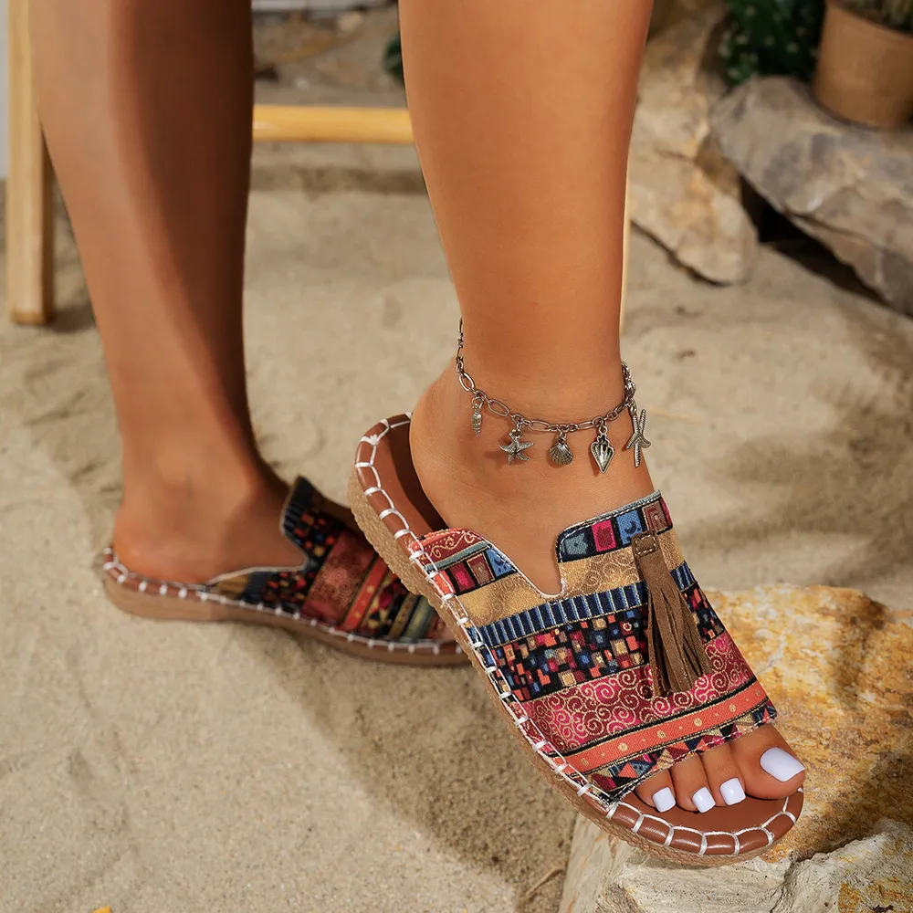 Tassel Open Toe Sandals, image 5