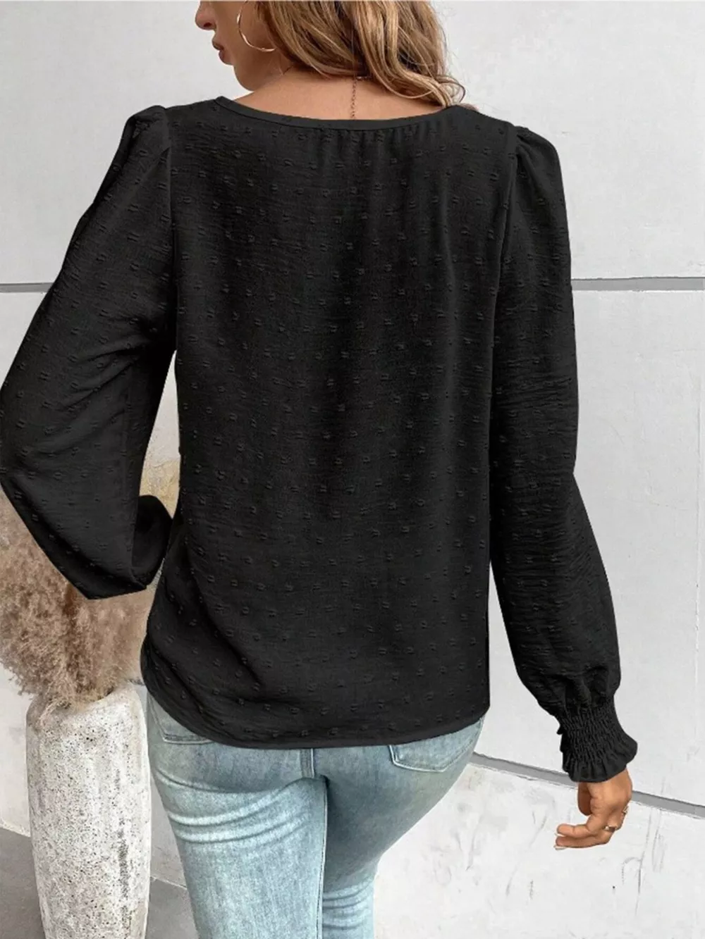 Swiss Dot Long Sleeve Blouse, image 5