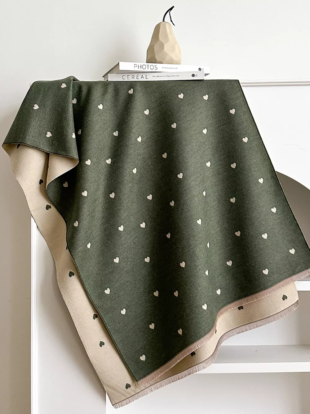 Heart Raw Hem Scarf, image 9