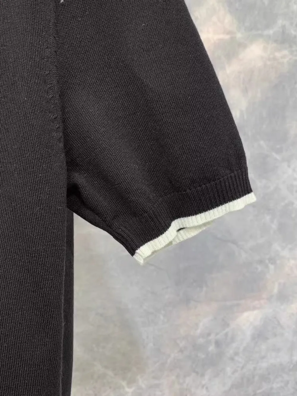 Men's Full Size Contrast Trim Short Sleeve Knit Polo Plus Size, image 4