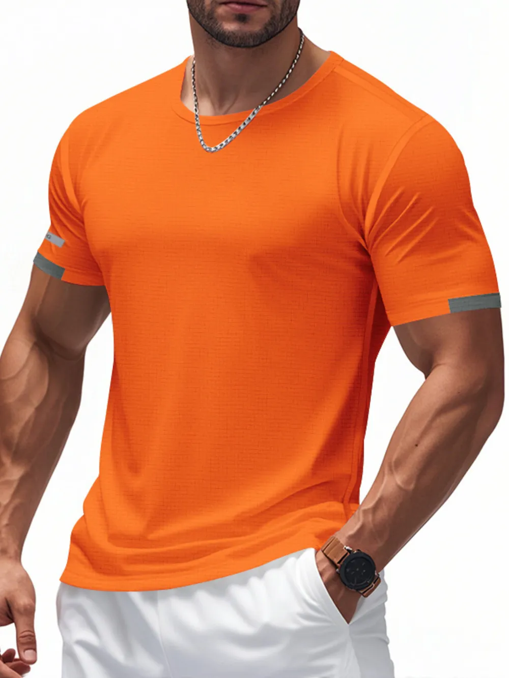 Men's Full Size Round Neck Short Sleeve T-Shirt Plus Size, image 6