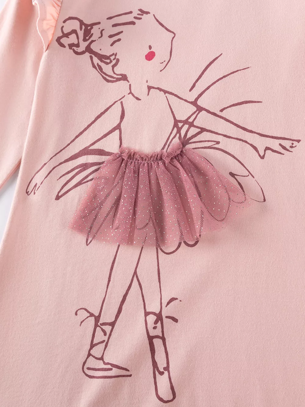 Children's Ruffle Trim Long Sleeve Dress, image 3
