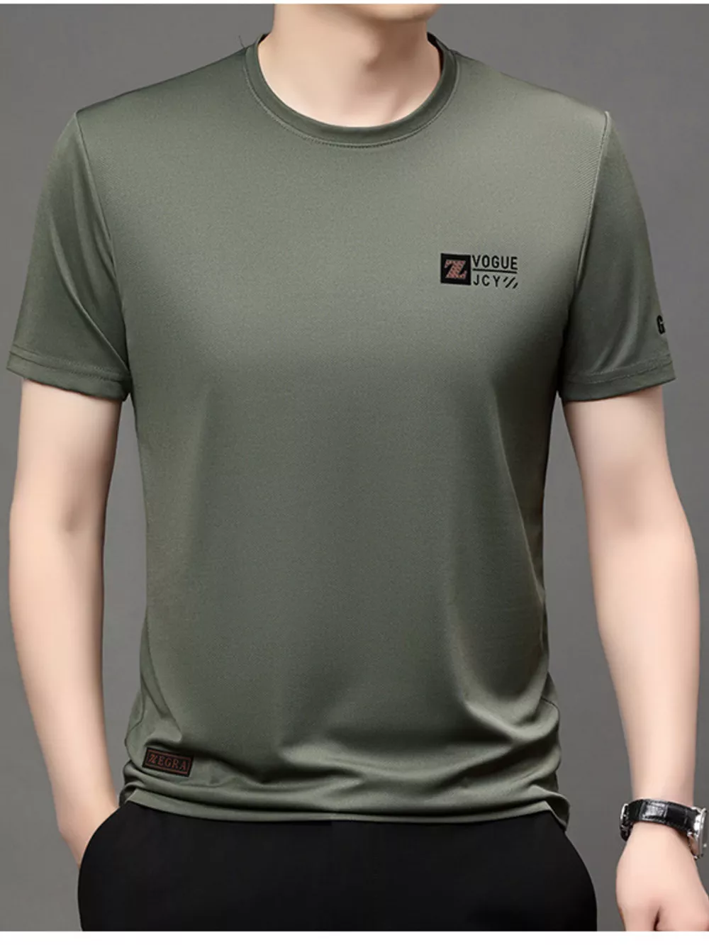 Men's Plus Size Round Neck Short Sleeve T-Shirt