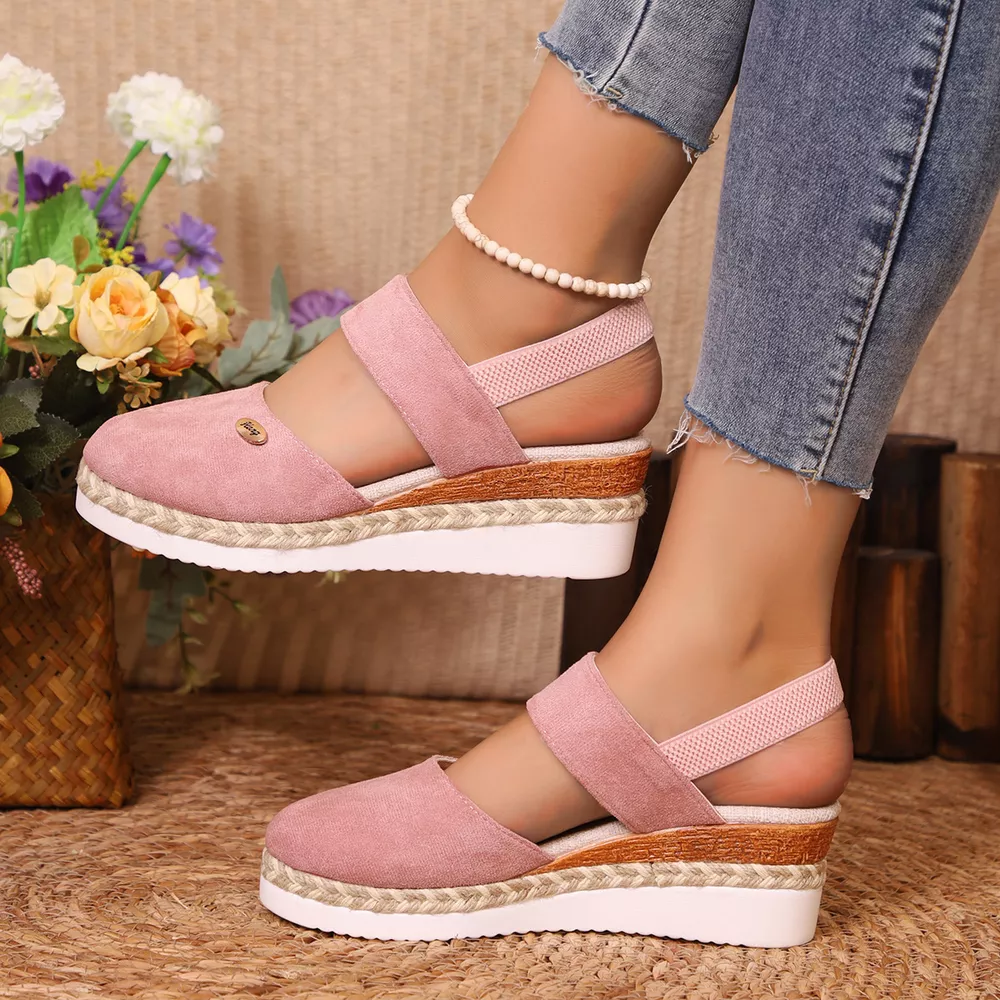 Espadrille Wedge Sandals with Ankle Strap, image 17