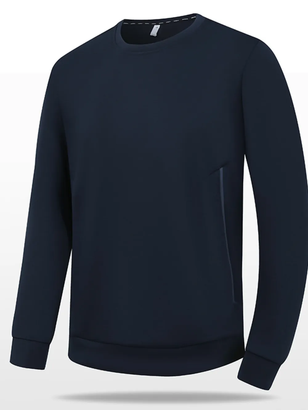 Men's Plus Size Round Neck Long Sleeve Top, image 5