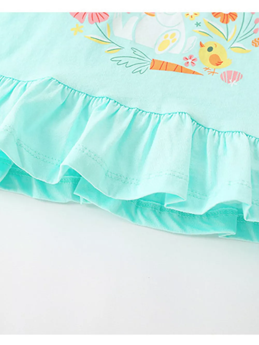Children's Bunny Graphic Ruffle Hem T-Shirt, image 2