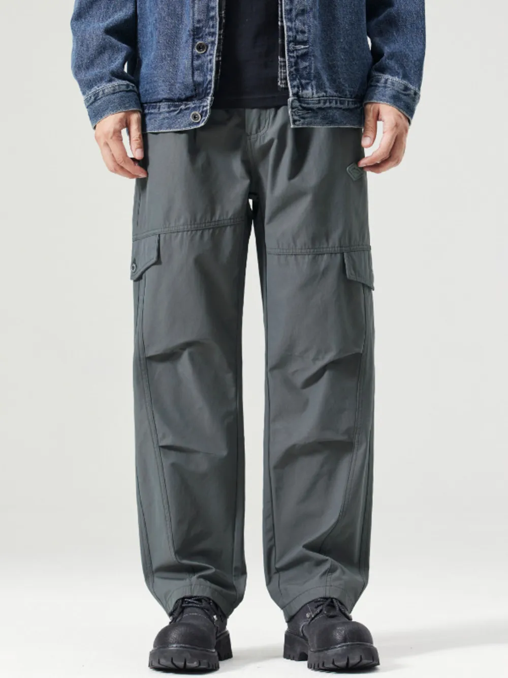 Men's Full Size Wide Leg Cargo Pants Plus Size, image 3