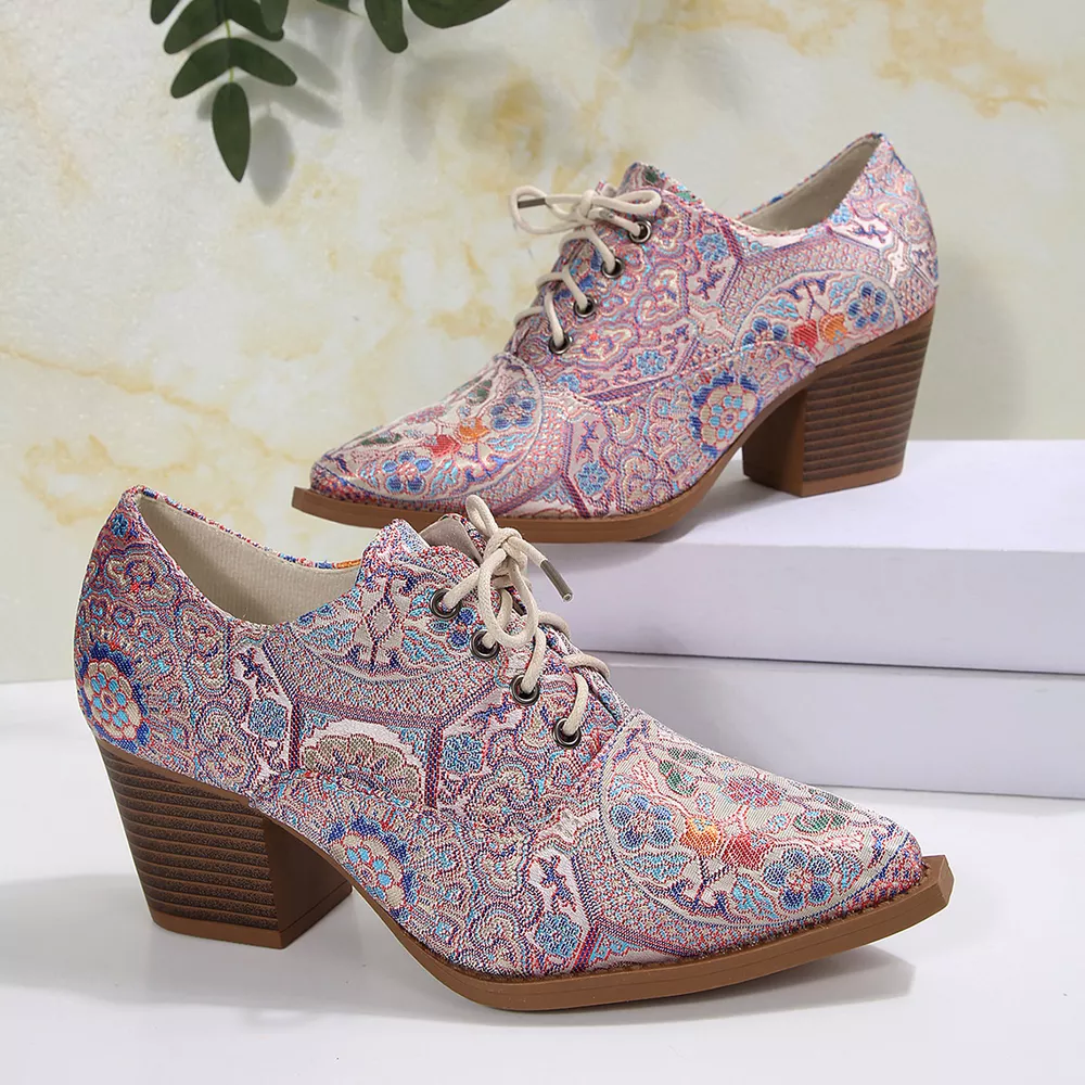 Point Toe Block Heels Ankle Boots, image 5