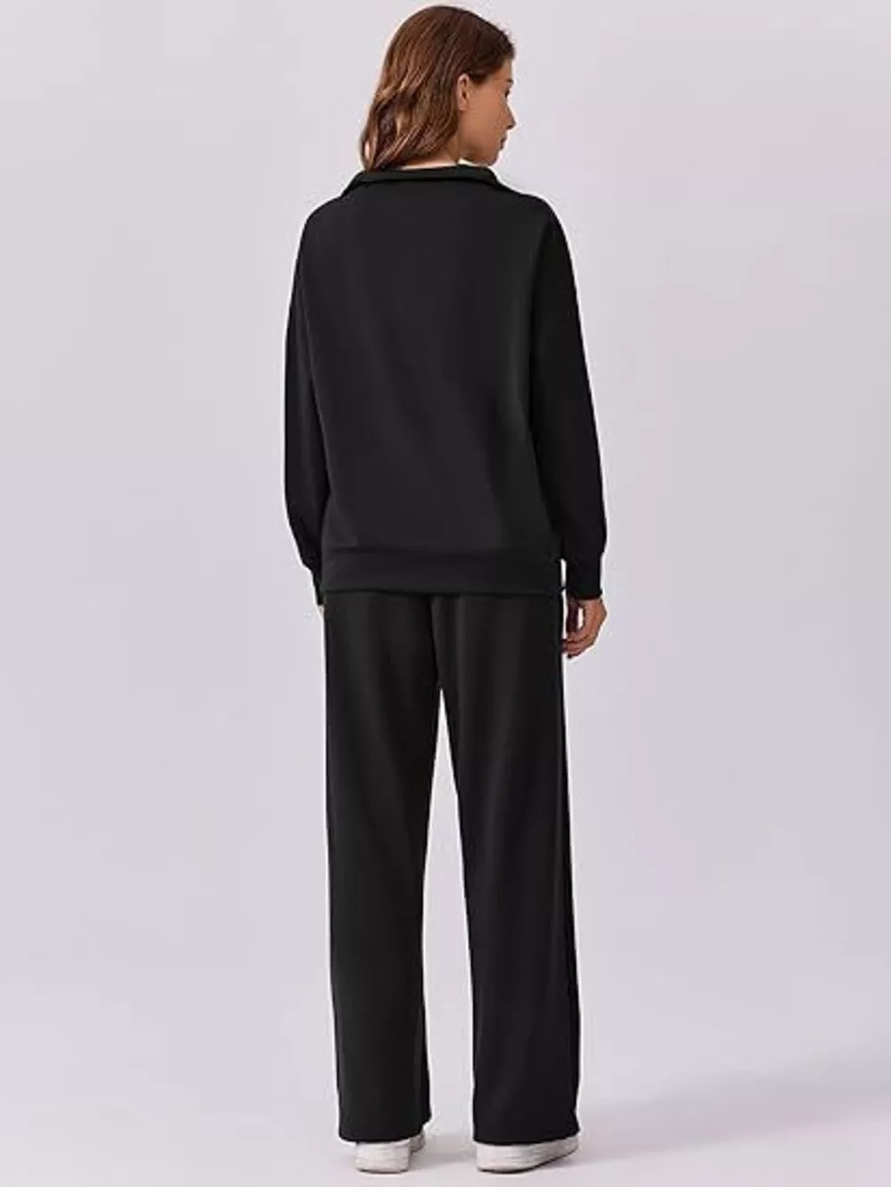 Relaxed Fit Quarter-Zip Top and Pants Set, image 5