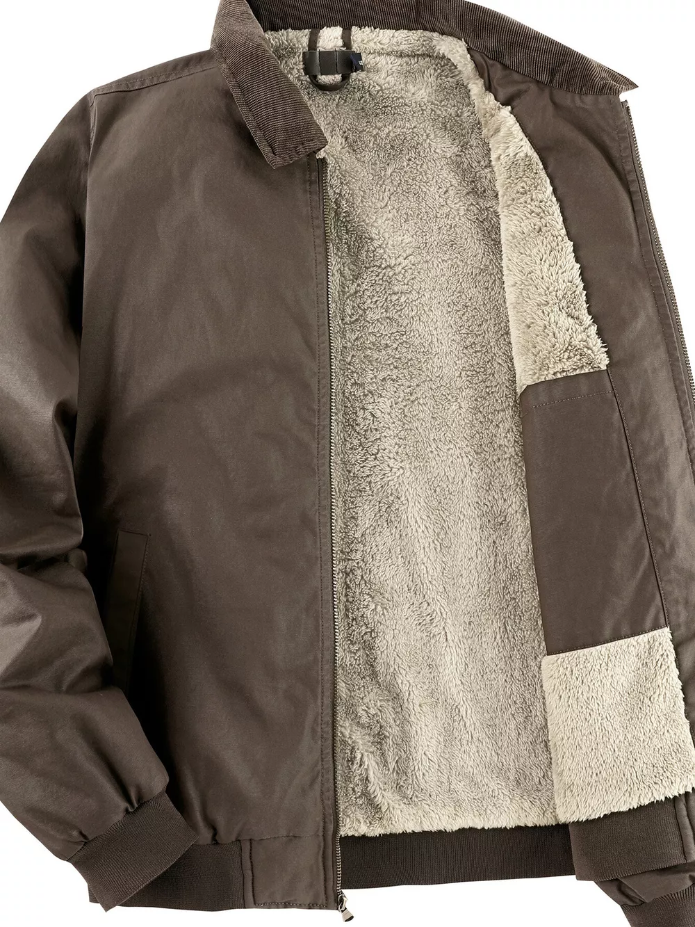 Men's Sherpa Lined Zip Up Jacket, image 8