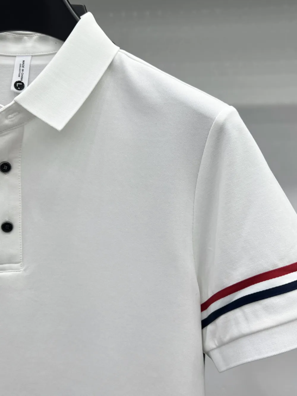 Men's Plus Size Button Detail Short Sleeve Polo, image 6