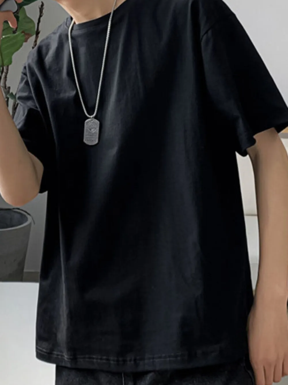 Men's Round Neck Short Sleeve T-Shirt, image 4