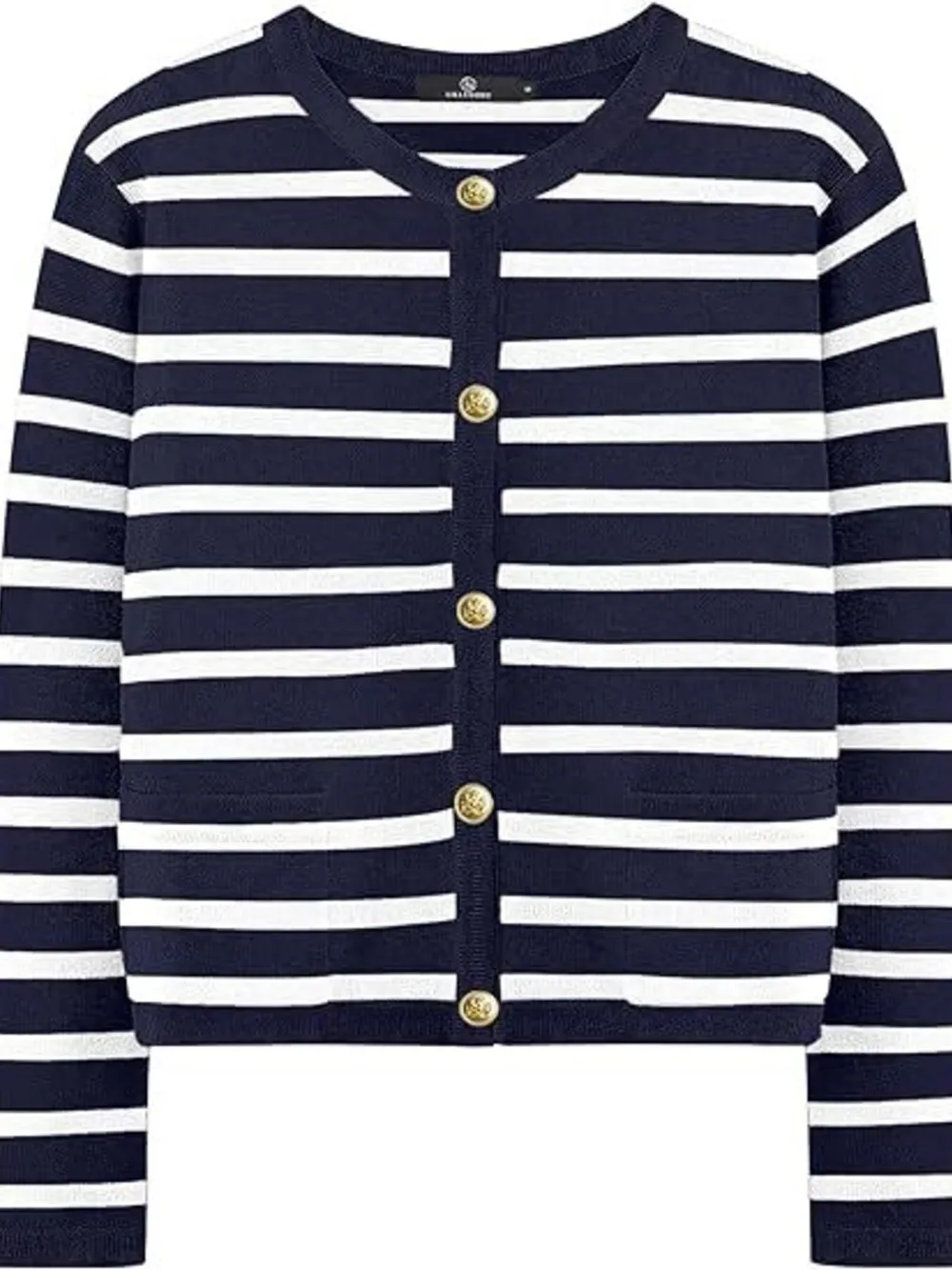 Striped Button-Up Cardigan, image 5