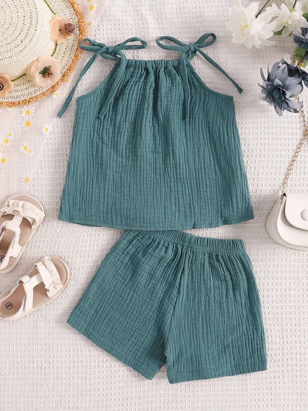 Children's Textured Cami and Shorts Set, image 12
