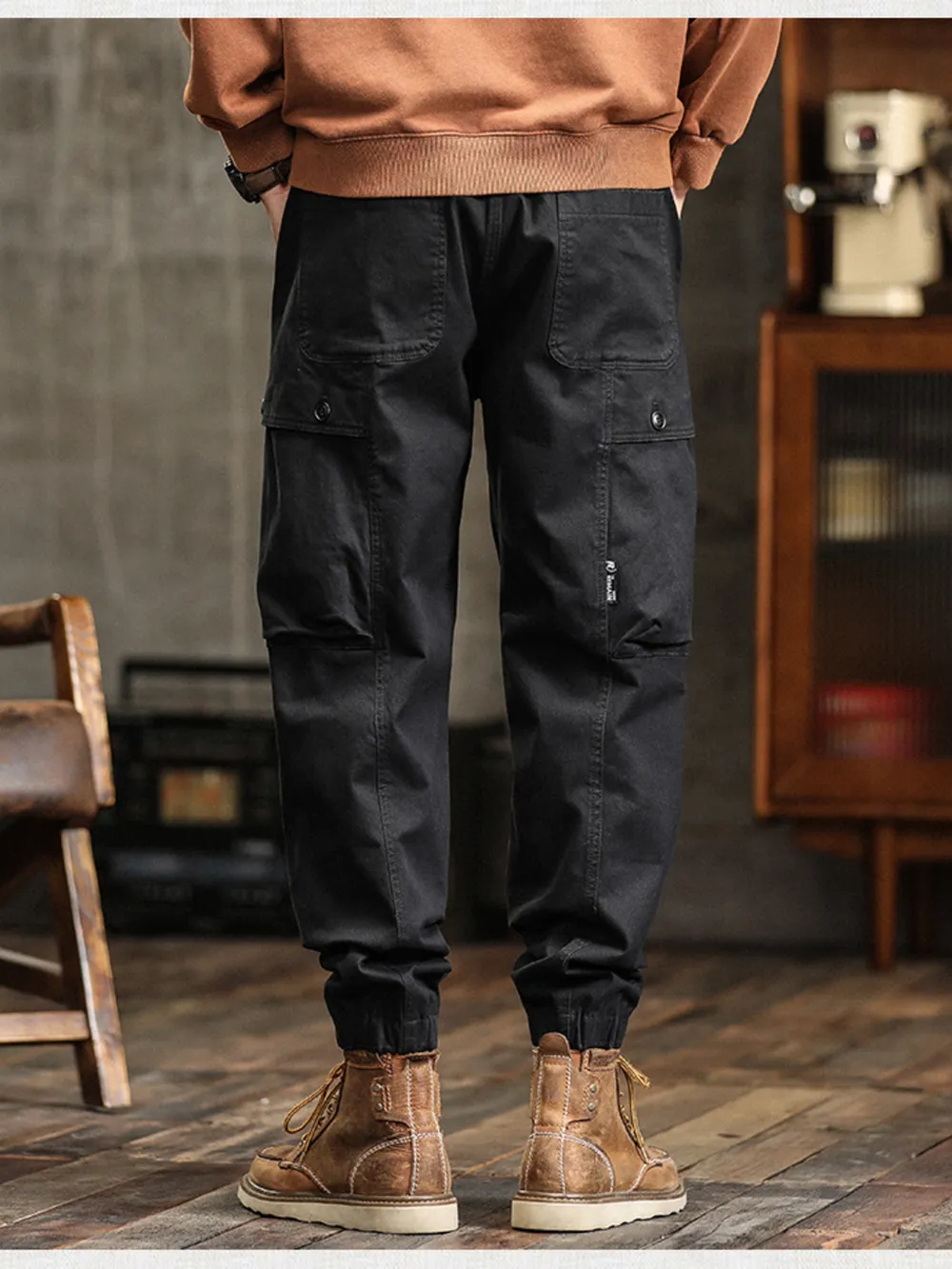 Men's Full Size Pocketed Loose Fit Joggers Plus Size, image 4