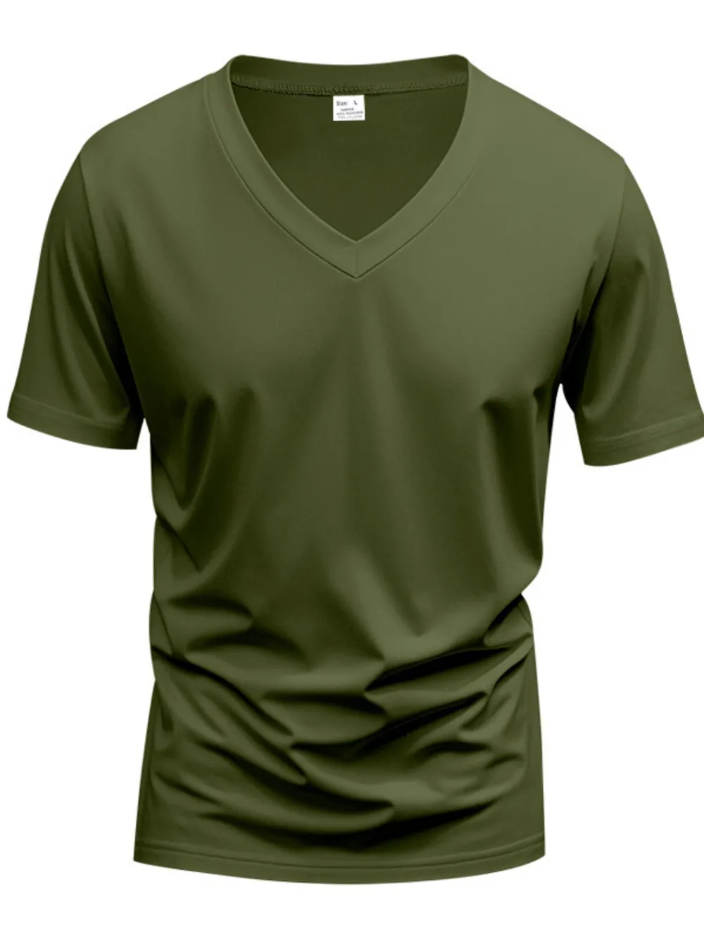 Men's Full Size V-Neck Short Sleeve T-Shirt Plus Size, image 14
