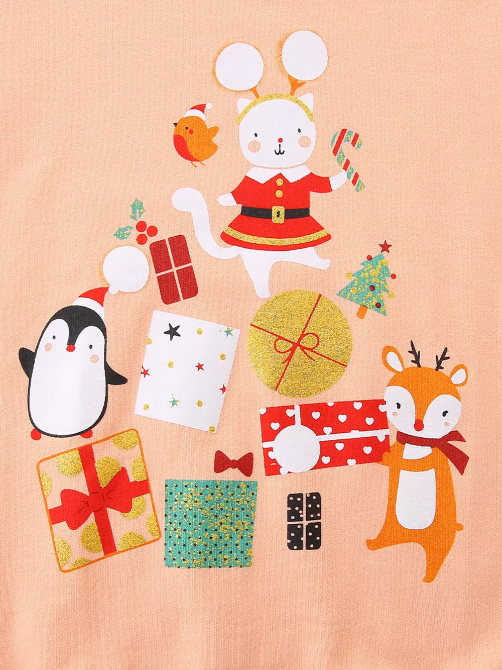 Children's Christmas Print Round Neck Sweatshirt, image 4