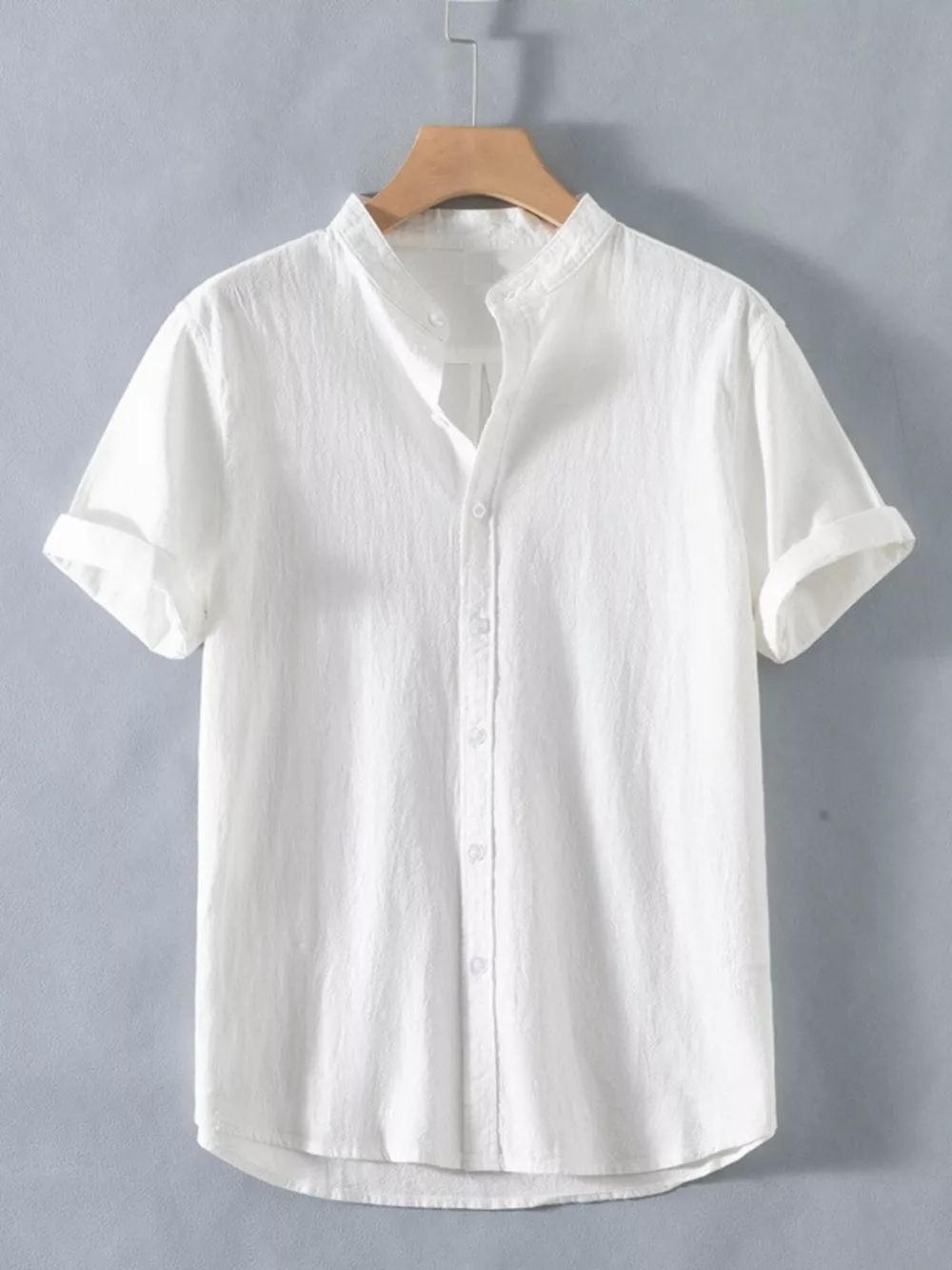 Men's Plus Size Button Up Short Sleeve Shirt, image 3